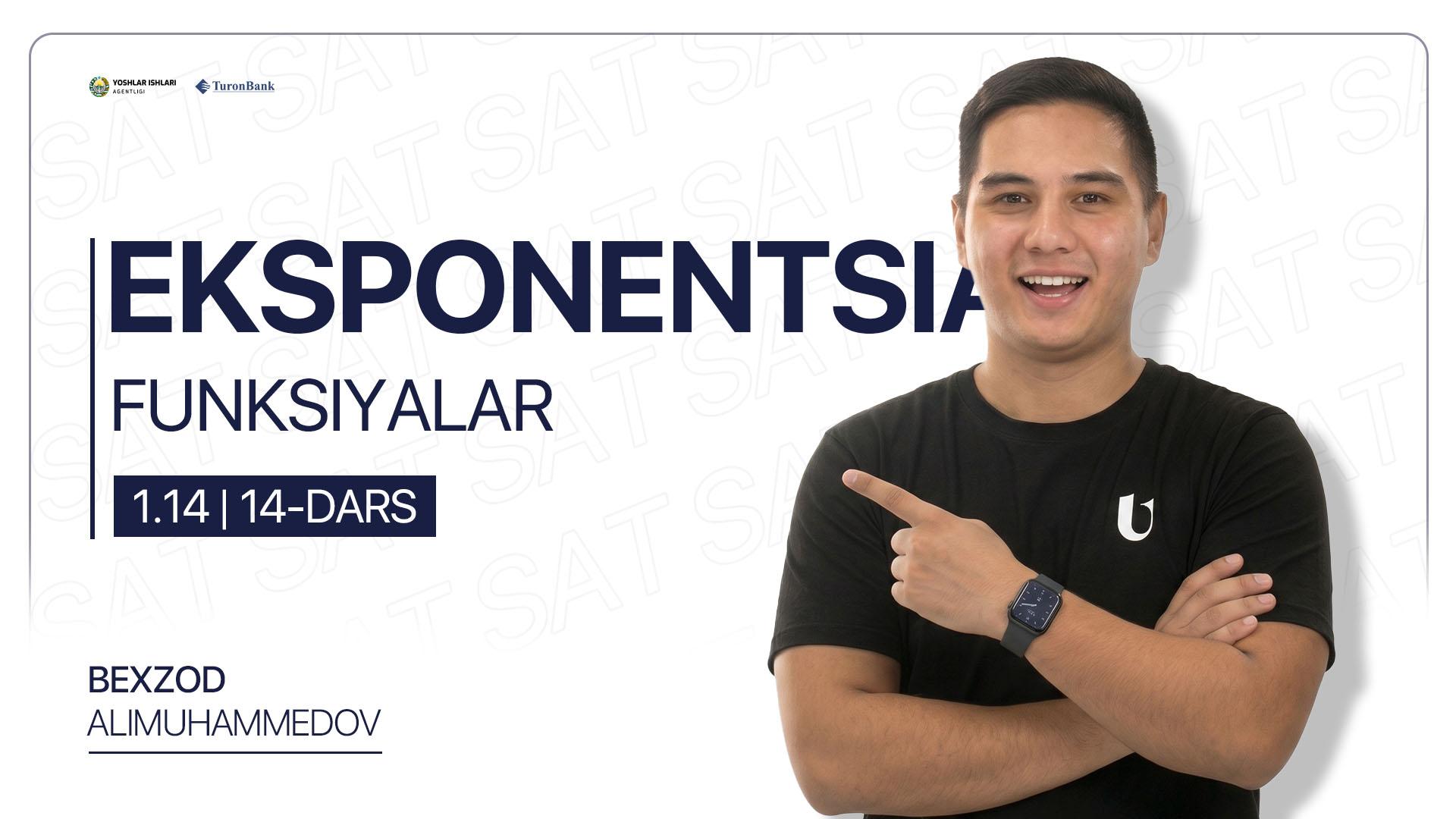 14-dars | Eksponentsial funksiyalar