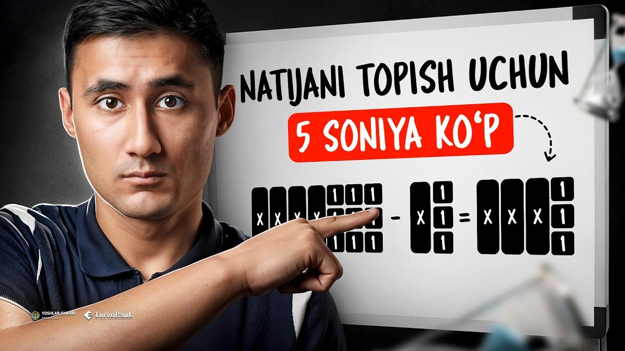 5 ta misol bilan bu mavzuni suv qilib ichasiz: Ko’phadlarni qo’shish va ayirish