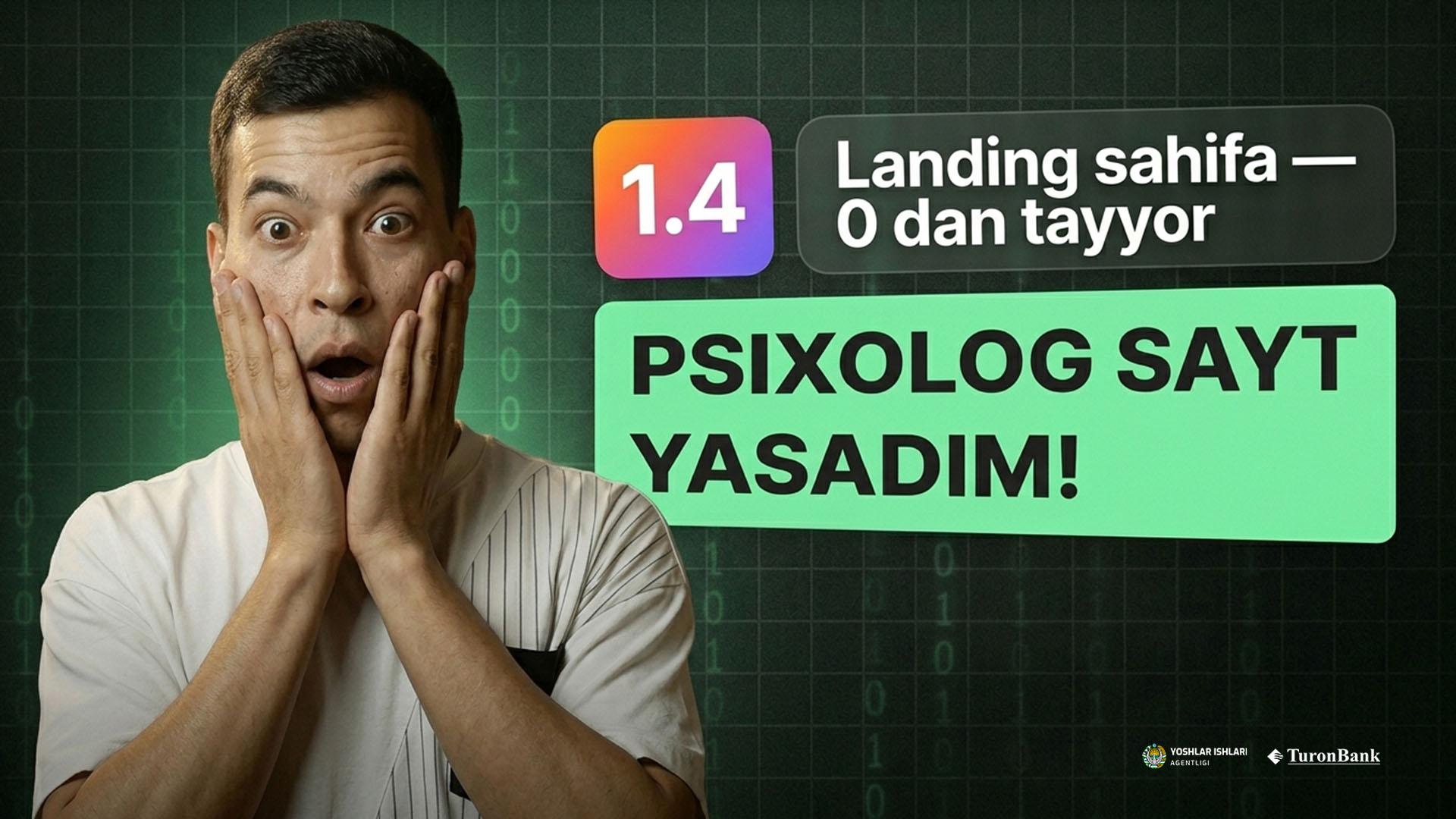 Psixolog landing sahifasini yaratish