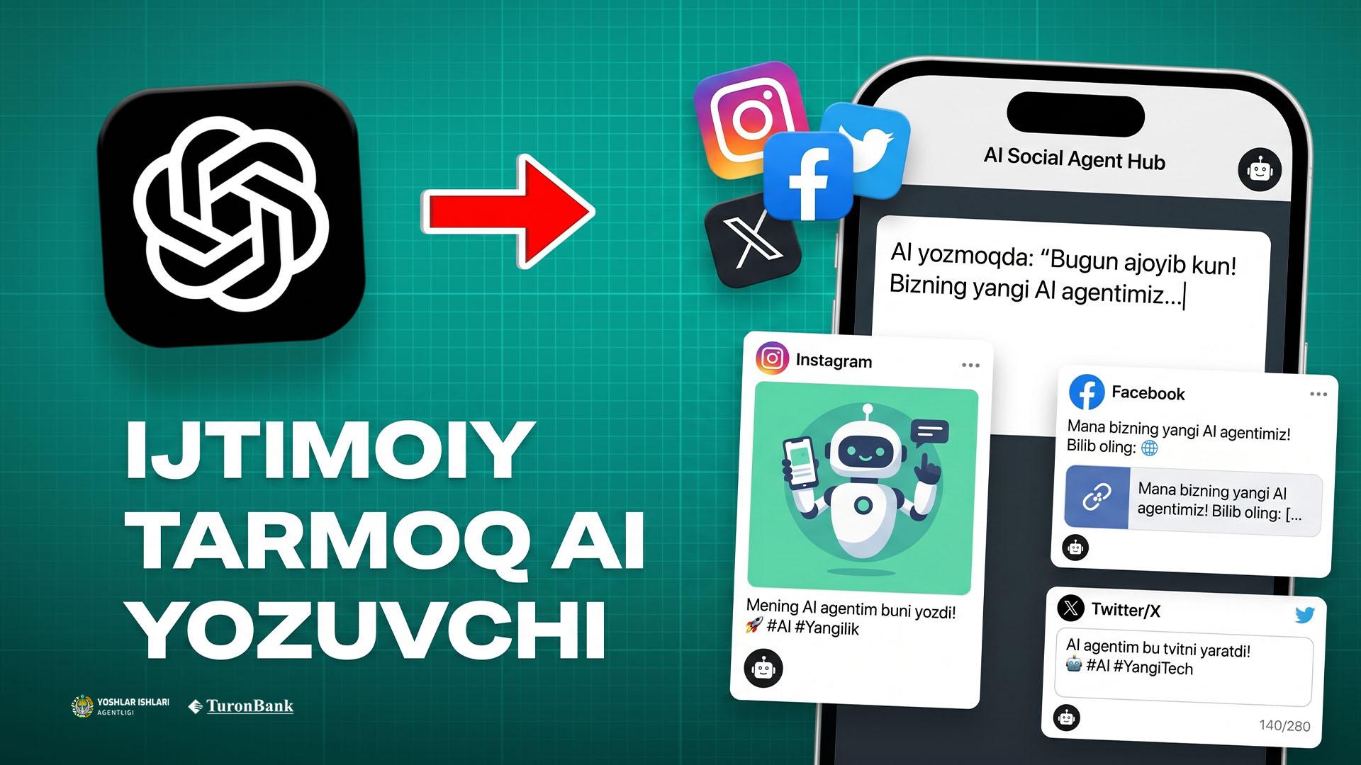 Ijtimoiy tarmoqlar uchun post yozib beradigan AI Agent qurish