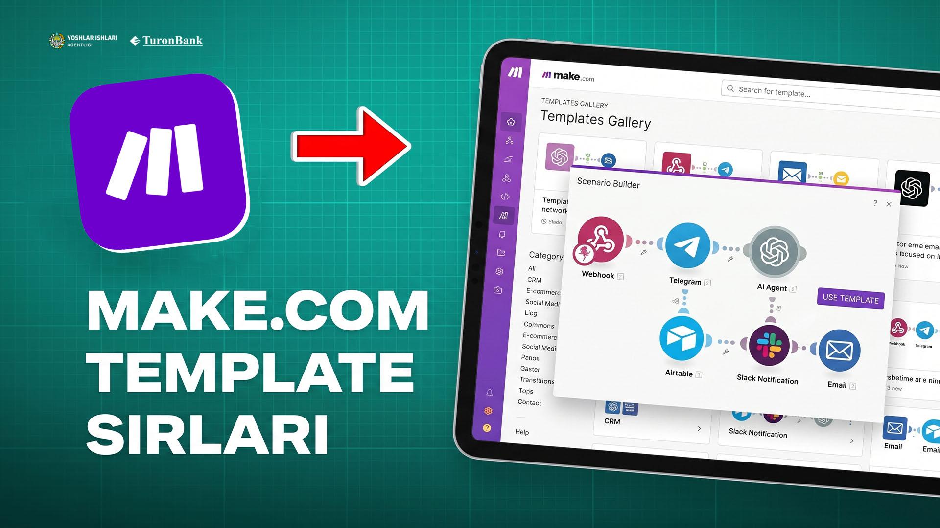 Make.com’dagi templatelardan samarali foydalanish yo'llari
