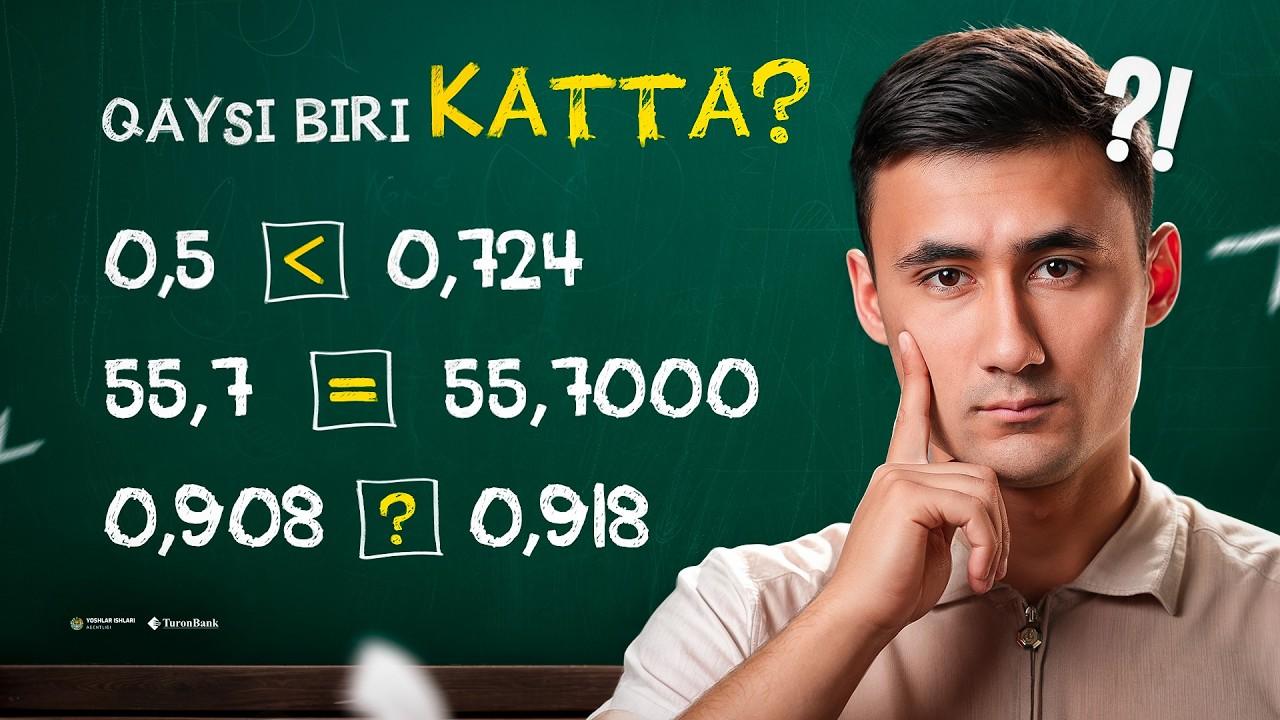 Oʻnli kasrlarni taqqoslash