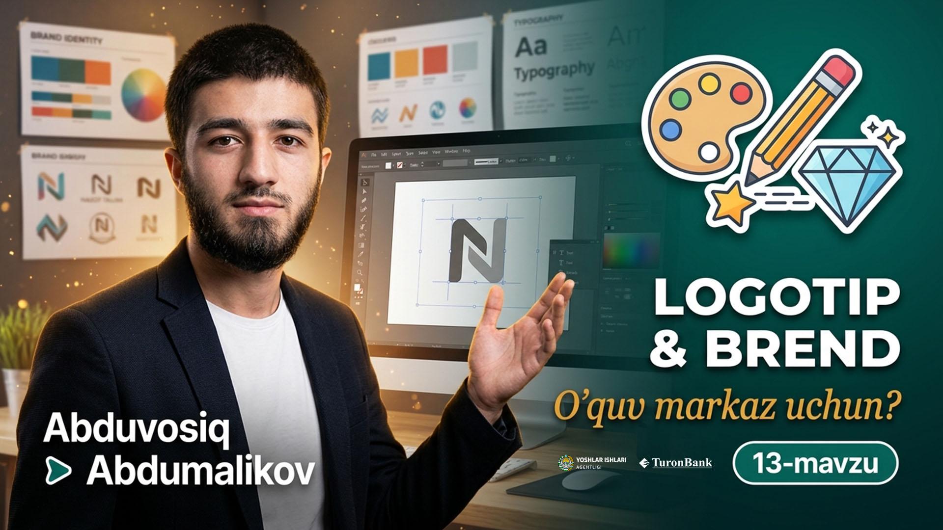 O'quv markazi uchun logotip (brand) yaratish | Abduvosiq Abdumalikov          