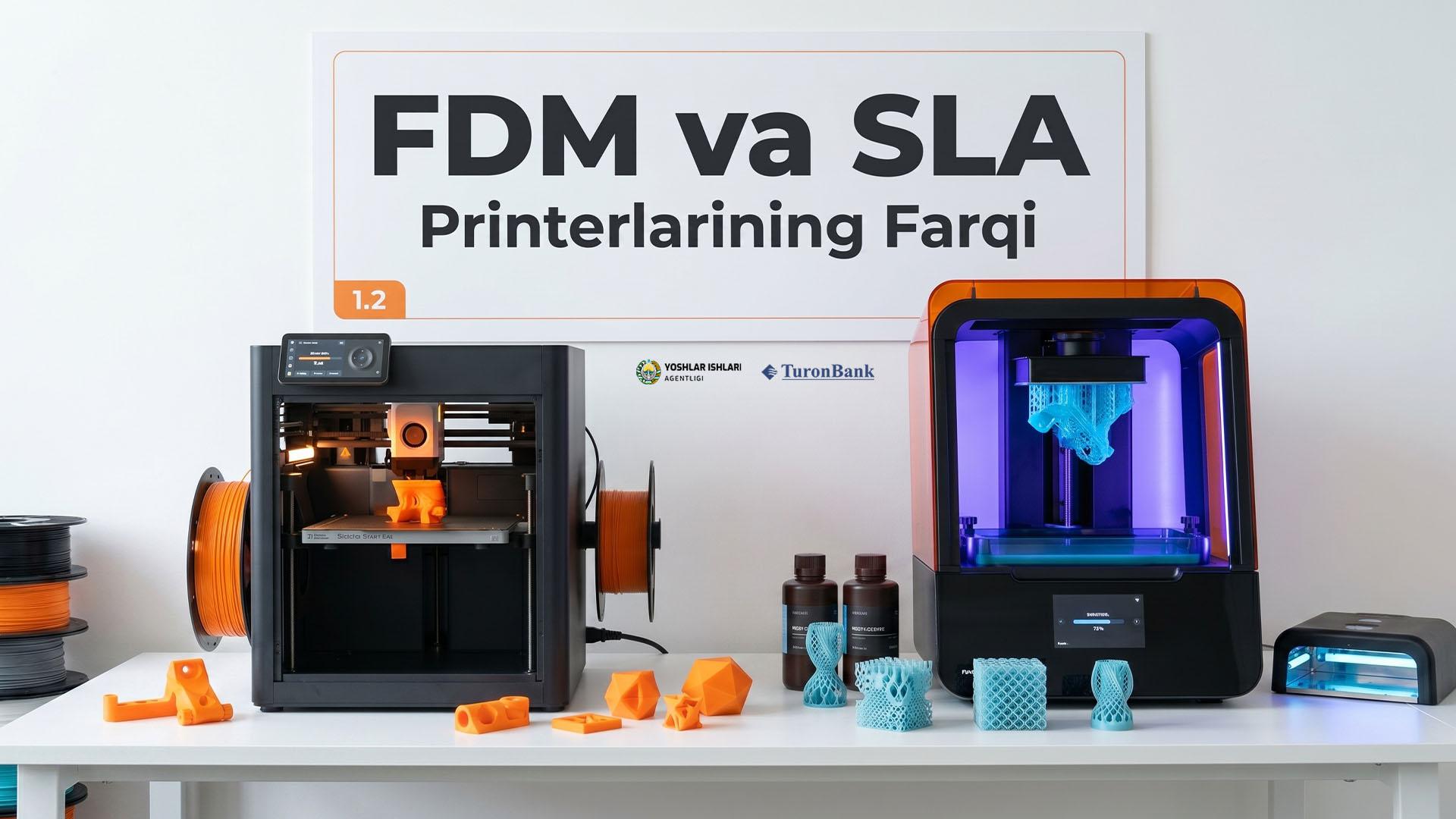 FDM va SLA printerlarining farqi 
