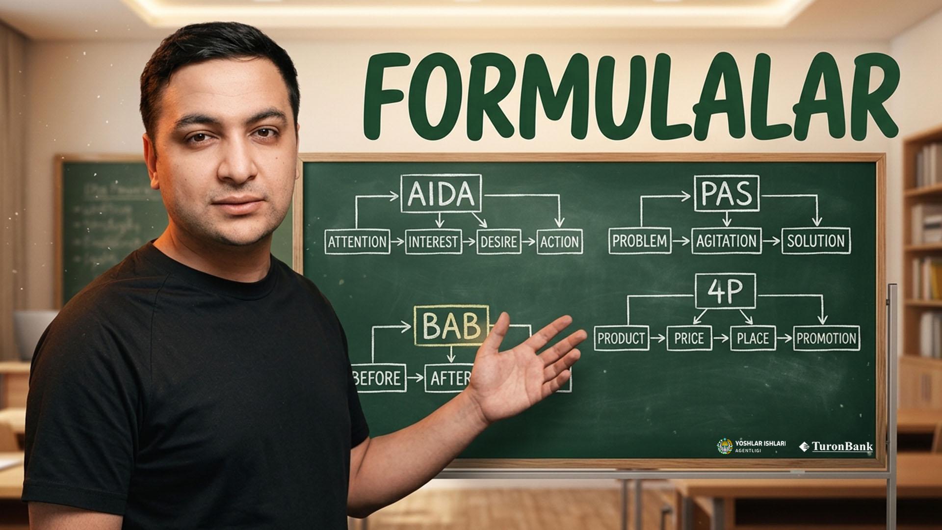 AIDA, PAS, 4P, BAB formulalari