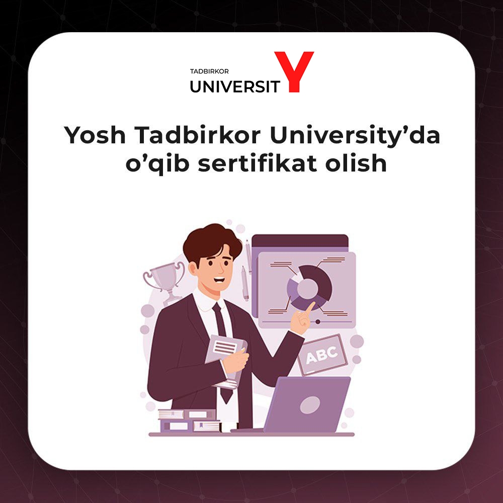 Yosh Tadbirkor Universityda o‘qish va sertifikat olish product image
