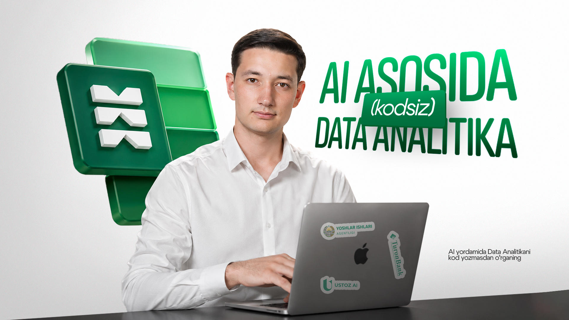 Bepul, sifatli AI asosida Data analitika kursi - Ustoz AI. Ustoz Dilmurod Zaripov AI asosida Data analitika